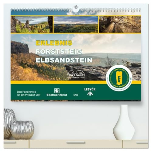 Erlebnis Forststeig Elbsandstein (hochwertiger Premium Wandkalender 2026 DIN A2 quer), Kunstdruck in Hochglanz: Von einem Fernwanderweg, der keine ... ganz nah an der Natur! (CALVENDO Natur)