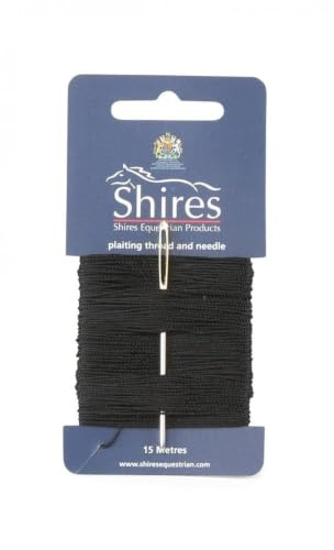 Shires Plaiting Thread - Card: Black, Black, One Size