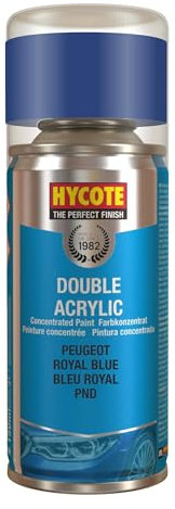 Hycote Double Acrylic Aerosol Car Spray Paint, Peugeot - Royal Blue, 150 ml