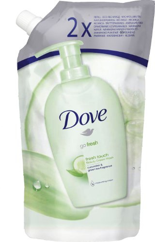 Dove, Sapone Liquido Mani, Ricarica Sapone Liquido Mani, Go Fresh, Rimuove con Efficacia Sporco e Batteri, con +5 Agenti Idratanti, Formula 99% Biodegradabile, 10 pezzi da 500ml