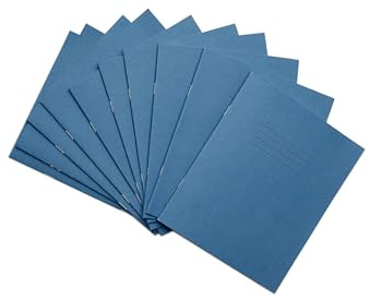 Rhino A5+ Exercise Books, 7mm Squared, 80-Page / 100-Pack, Light Blue 9 x 7 | Notebooks with Small-Squared Paper, Ideal for Maths Lessons - Perfect for Calculations, Plotting Charts & Technical Drawing