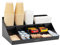 Mind Reader COMORG-BLK - Organizador de encimera de 11 compartimentos, 2 niveles para tazas de café y condimentos, 17.8 pulgadas de largo x 9.5 pulgadas de ancho x 6.6 pulgadas de alto, plástico,