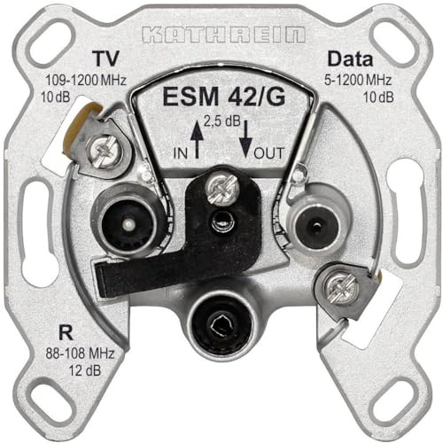 Kathrein ESM 42/G TV + Radio Metallisch Steckdose - Steckdosen (TV + Radio, Metallisch, Metall)