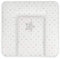 Ceba Baby® Wickelauflage - weiche Wickelunterlage - Baby Wickeltischauflage - 85x72 cm - Abwaschbar - OEKO-TEX® Standard 100 - Made in EU - Grau Sterne - 85 x 72 cm