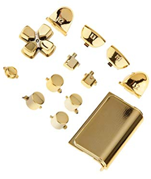 SM SunniMix Ersatz Tasten - für PS4 Controller, 13er / Set, Gold
