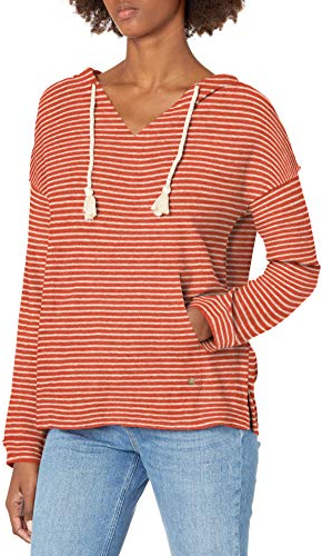 Roxy Damen Pullover, Auburn Me Stripes, Klein