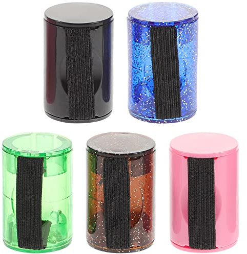 EXCEART 5 Stück Ukulele Finger Shaker Hammer Gitarre Rhythmus Sand Shaker Musikring für Mandoline Banjo Zubehör (Gemischte Farbe)
