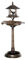 Outsunny Bain d'oiseaux Abreuvoir pour Oiseaux jardinière 3 en 1 dim. Ø 50 x 113H cm polypropylène Bronze Antique