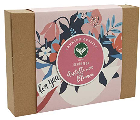 Azafran Gewürze Set Anstelle von Blumen mit 4 Gewürzen - Geschenkset