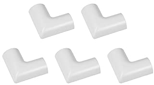 D-Line Medium Cable Raceway Flat Bend, for use with 1.18 (W) x 0.59 (H) Cable Cover - 5-Pack, White