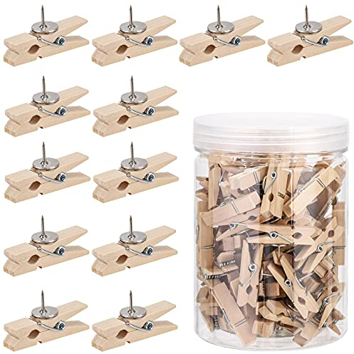 Korktafelnadeln, 100 Stück, Pinnnadeln für Korktafel, Holzdekoration, Holzfarbe