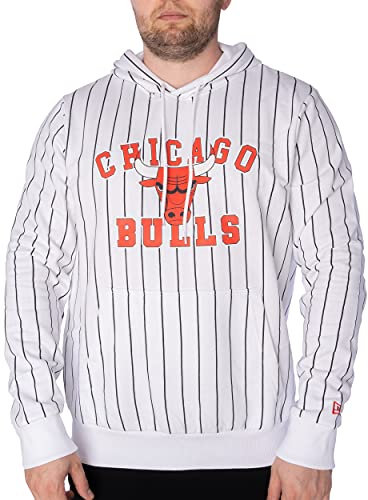 New Era Hoodie - NFL MBA MLB - Kapuzenpullover - Football Basketball Baseball - Limited Edition (Chicago Bulls Weiß, L)