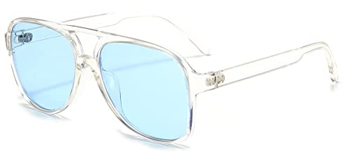 Long Keeper Vintage Sonnenbrille Polarisiert für Herren Damen 70er Retro Pilotenbrille Groß Classic Piloten Sonnenbrille mit UV400 Schutz