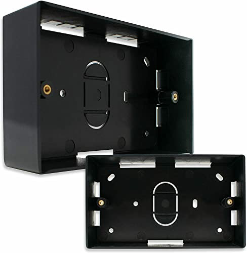 Unterputzdose für elektrische Unterputzdose, 146 x 86 x 32 mm, Schwarz, 2 Stück