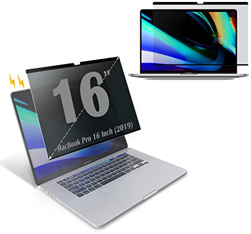 Ytaland Filtro de Pantalla de privacidad magnético para MacBook Pro 16 (2019), Protector de Pantalla de privacidad Anti-luz Azul, para MacBook Pro 16 (2019)
