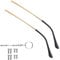 OPUGIT Metal Glasses Replacement Temple, Eyeglass Arms Legs Replacement, Glasses Repair Kit Universal Eyeglasses Replacement, DIY Temples for Glasses with Screws(1 Pair,Gold)