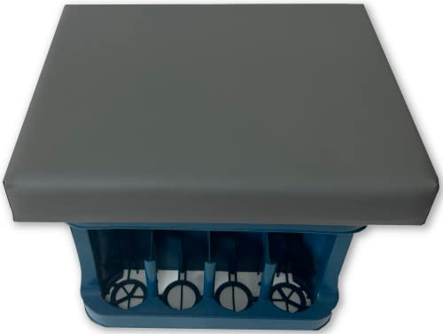 kissenfabrik-juwan Bierkastensitz || Bierkasten || Bierkiste || Sitzauflage ||Sitzpolster ||Polsterung für verschiedenste Getränkekisten (Grau)