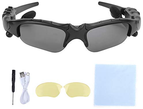 Gafas Inteligentes, Bluetooth Inalámbrico MP3 Lentes Polarizadas Llamadas de Música Gafas de Sol con Auriculares Estéreo, para Android, para Teléfono iOS, para Viajes, Playa, (Cortador de Alambre