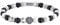 Luca Barra Armband, Kollektion Summer. Elastisches Herren-Armband mit schwarzen und weißen Steinen und Elementen aus Stahl. Armbandlänge: 19 cm. Die Referenz ist BA1544, Legierter Stahl