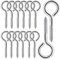 20 Pezzi Vite Occhielli Gancio M5 in Acciaio Inox 304 - Anello Autofilettante Tasselli Chiuso 65mm