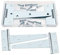 YIXISI 2 Stück 125mm T-Scharnier, Dreieck Scharniere, Metall T-Förmige Türscharniere mit 14 Stück Schrauben, für Holztüren, Zäune, Gartentor, Schuppentüren, Fenster, Silber