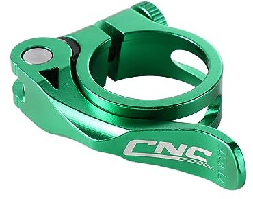 Pokinge Bicycle Seat Post Clamp, 31.8mm & 34.9mm, Aluminium Alloy, Green