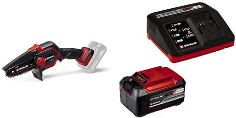 Einhell Motosierra para ramas con batería GE-PS 18/15 Li BL-Solo Power X-Change (18 V, sin escobillas, longitud de corte de 12,5 cm, cambio de espada y cadena sin herramientas,)+ Starter Kit5,2Ah