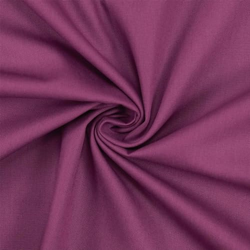 Baumwollstoff Popeline, 100% Baumwolle, Stoff zum Nähen, uni violett (Länge am Stück: ab 50cm / Breite: 148cm)