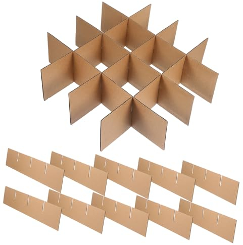 Packung Mit 6 Stück Trennwände für Versandkartons Versand-Trennbox Glastrenner-Set Karton für Glaswaren Verpackungsboxen Welligkeit Umzugskarton Brillenetui Suite Weinglas Papier