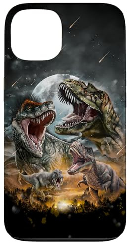 Tyrannosaurus Rex Dinosaur in Prehistoric Era Full Moon Case for iPhone 13
