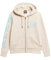 Superdry Damen Super Athletic Graphic Kapuzenjacke Hafer Creme Meliert 34