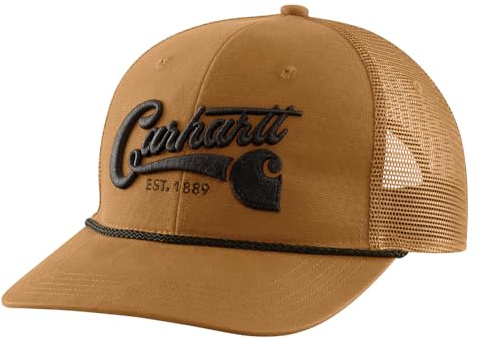 Carhartt Herren-Kappe aus Segeltuch mit Netzrücken, Braun Brown, Einheitsgröße