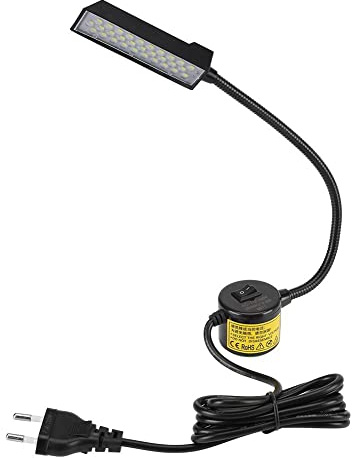 Uadme Led Magnetische Arbeitsleuchte, 30 Lampe Perle LED Schwanenhalslicht Lampe Augenschutz Tischlampe Magnetfußschalter einstellbar für Das Lesen Nähmaschine Arbeitslicht Nähmaschinenleuchte