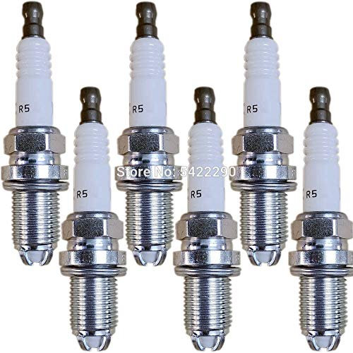 Zündkerzen 4-6pcs 12120037607 Platinum Car Zündkerze Kompatibel mit BMW E46 E39 E60 E61 E63 E64 E38 E83 E53 E36 E85 E52 E65 E66 E67 BKR6EQUP Autoteile(6pcs)