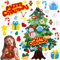 ACTOYS Árbol de Navidad de Fieltro para Niños, 3.44ft Fieltro Árbol de Navidad con 37Pcs Adornos Desmontables, Decoración de Pared de Navidad y Año Nuevo, Niños