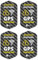 iSecur 4er GPS Tracking Aufkleber Set I 3 x 5 cm I Warning GPS-Gesichert I außenklebend wetterfest I Carbon Optik I hin833