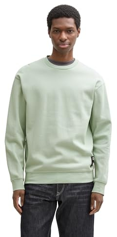TOM TAILOR Denim Herren 1046270 Sweatshirt, 13632-Fresh Mint Green, XXL