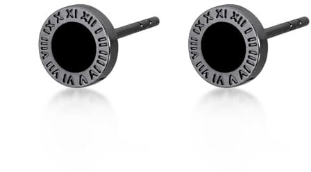 Immobird Ohrringe silber 925 Stud Earrings Herren Ohrstecker Schwarz Damen Earringe Unisex