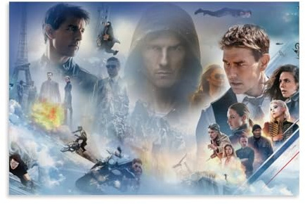 Mission Impossible Dead Reckoning Part One Poster Dekorative Malerei Leinwand Wandkunst Wohnzimmer Poster Schlafzimmer Malerei,Wandkunst Bilddruck Moderne Familienzimmer Dekor 12x18inch(30x45cm)