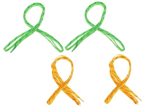 BESPORTBLE 4piezas Cordones De Hockey sobre Hielo Anticongelantes y Antirroturas para Patines De Hockey Patines Artísticos y Botas Pesadas para Uso Invierno Color Verde y Naranja Edades