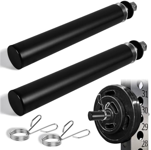 Topfinder Weight Plate Holder Power Rack Attachments Plate Storage Poles | 2x2 3x3 2x3 Power Cage Squat Rack Accessories, Compatible with Standard Discs & Olympic Weight Plates
