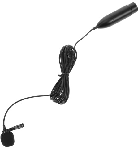 DECORNIJIA Xlr Lavalier Microphone Pin Xlr Interface Wearable Lapel Clip Mic with Cable for Audio Recording and Podcasting