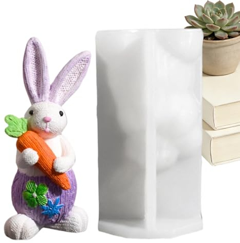 Osterhase Silikon Gussform 3D Beton Dekoration für Basteln und Handwerk