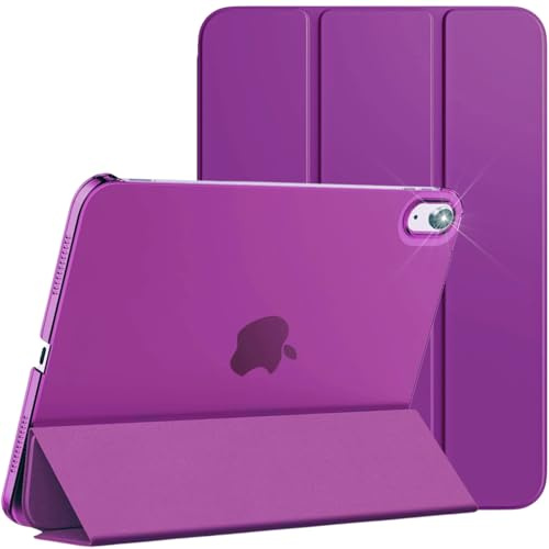 Case for iPad (A16) 11th Generation 11-Inch 2025 / iPad 10th Generation 10.9-Inch 2022, Supports Touch ID, Smart Stand with Auto Wake/Sleep, Translucent Hard Back Cover (DeepPurple)