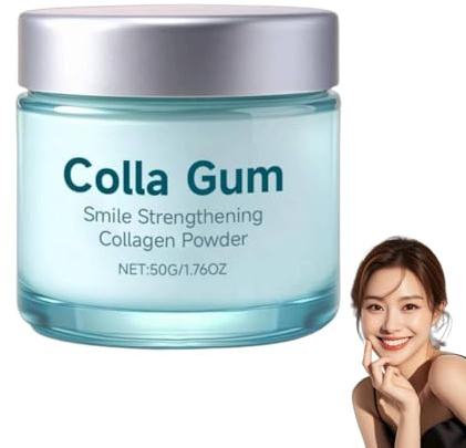 Colla Gum Collagen Powder for Teeth, Collagen for Gums and Teeth, Smile Strengthening Care Powder with Collagen und Hydroxyapatite, Gum und Enamel Protection Tooth Powder for Daily Use (1PC)