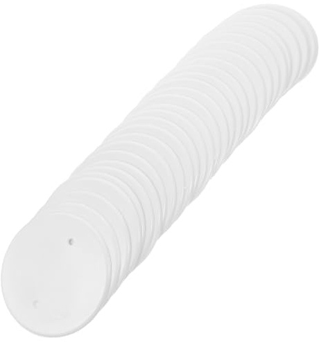 Zerodeko Lot de 30 Caches Ronds pour Boîtier de Plafond, Plaque de Recouvrement en Pp, Blanc, Compact et Résistant aux Rayures, pour Faux Plafond et Remplacement Domestique