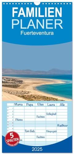 Familienplaner 2025 - Fuerteventura mit 5 Spalten (Wandkalender, 21 cm x 45 cm), CALVENDO: Entdecken Sie mit diesem Kalender die schönen Seiten Fuerteventuras. (CALVENDO Natur)