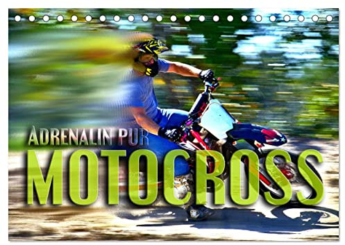 Motocross - Adrenalin pur (Tischkalender 2026 DIN A5 quer), CALVENDO Monatskalender: Atemberaubende Szenen aus der Welt des Motocross (CALVENDO Sport)