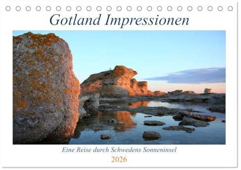 Gotland Impressionen (Tischkalender 2026 DIN A5 quer), CALVENDO Monatskalender: Faszinierende Bilderreise durch Gotland, Schwedens Sonneninsel (CALVENDO Natur)
