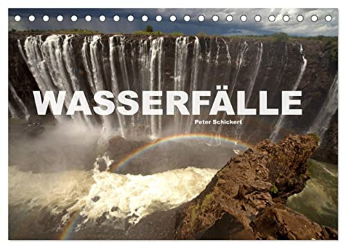 Wasserfälle (Tischkalender 2026 DIN A5 quer), CALVENDO Monatskalender: Faszinierende Wasserfälle aus allen Teilen der Welt. (CALVENDO Orte)